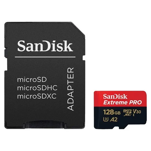 Tarjeta Micro SD Sandisk Extreme Pro de 128GB 200MBS SDSQXCD-128G-GN6MA