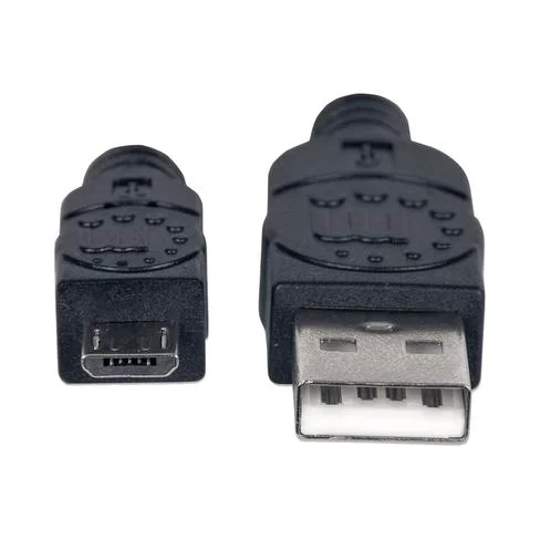 CABLE USB-A/MICRO-B 307161 1M A MACHO/ B MACHO 480 MBPS NEGRO BOLSA