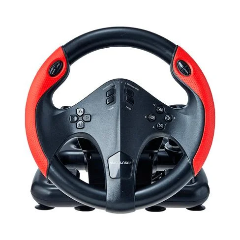 VOLANTE Y PEDAL GAMER MULTILASER JS087 PC/PS3/PS4/XBOX