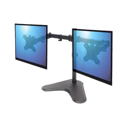 SOPORTE PARA 2 MONITORES MANHATTAN 461559 13" A 32" 8KG INCL 45°/GIRO 180° NEGRO