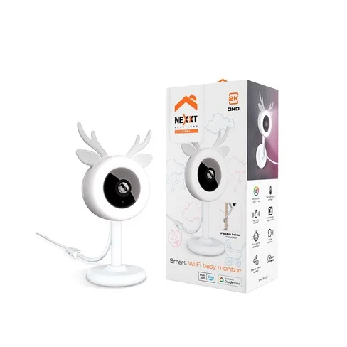 CAMARA MONITOR IOT NEXXT 2K QHD P/BEBE INDOOR SD/SENSOR/LED RGB NHC-B100