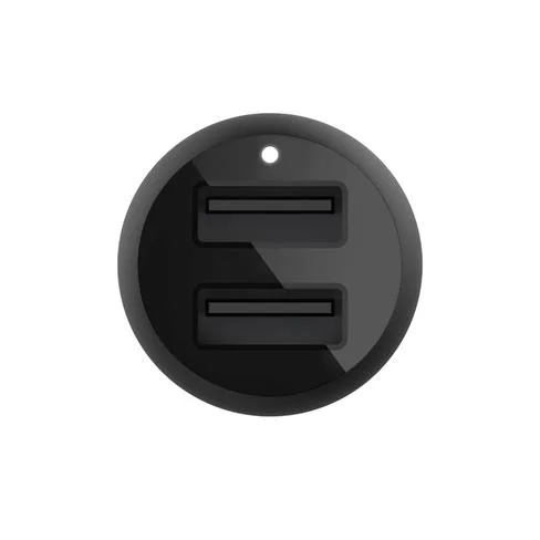 Cargador Vehicular Belkin de 2 salidas USB + Cabo Lightning CCD001BT1MBK