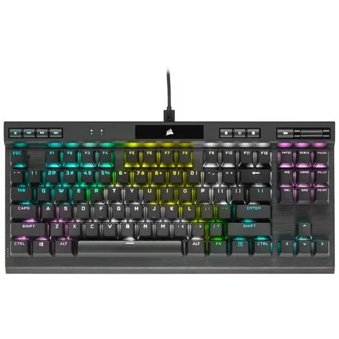 Teclado óptico mecánico para juegos Corsair K70 RGB TKL CHAMPION SERIES con teclas PBT DOUBLE SHOT PRO (NA)