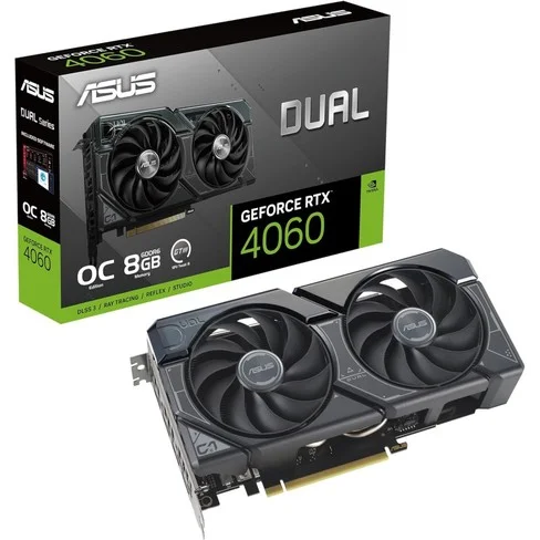 Tarjeta grafica ASUS Dual GeForce RTX 4060 EVO OC Edition 8GB GDDR6