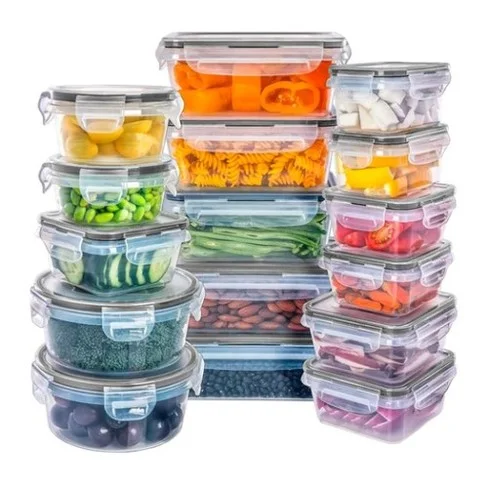 Set de Recipientes CROiX herméticos apilables con tapa (16 Unidades)