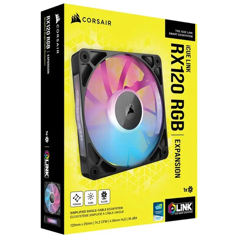 Cooler para Gabinete Corsair RX120 Expansion ICUE Link 120MM RGB CO-9051017-WW
