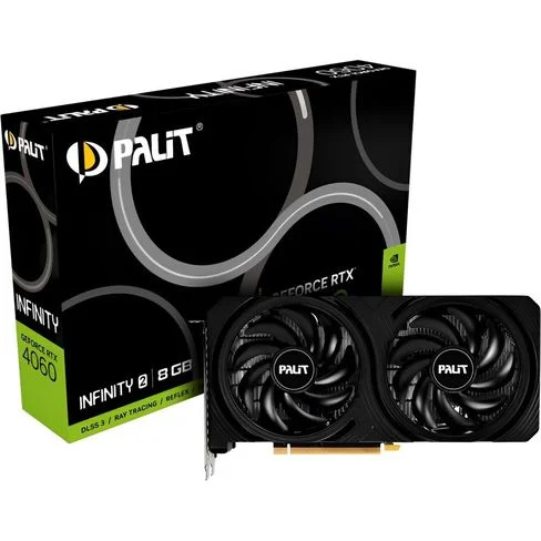Placa de Video Palit GeForce RTX 4060 Infinity 2 8 GB GDDR6 NE64060019P1-1070L