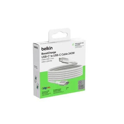 Cable Belkin USB-C to USB-C Cable 240W CAB015BT2M