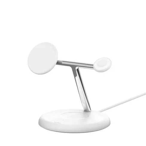 Soporte magnético de carga inalámbrica Belkin 3 en 1 con Qi2 (15 W)