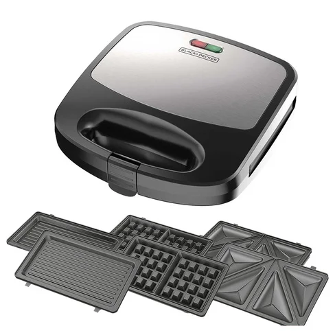 MIXTERA SANDWICHERA BLACK & DECKER WM2000S-CL 3 EN 1