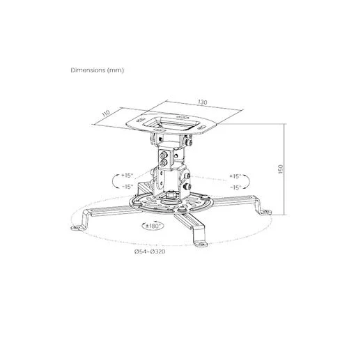 SOPORTE P/PROY FTX FTX-18F 13.5KG