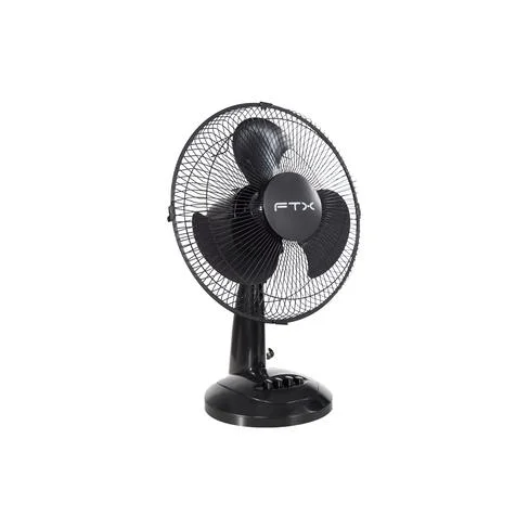 VENTILADOR DE MESA FTX 3 VELOCIDADES AURA 45W 220V NEG/MET HB-TF-15-02