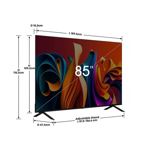 TELEVISORES HISENSE 85" SMART 4K QLED GOOGLE TV 85Q6N