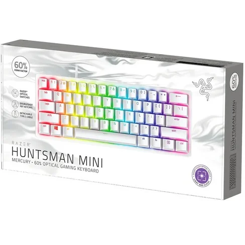 Teclado Gamer Razer Huntsman Mini Mercury  60%  Linear Red (RZ03-03393400-R3U1)