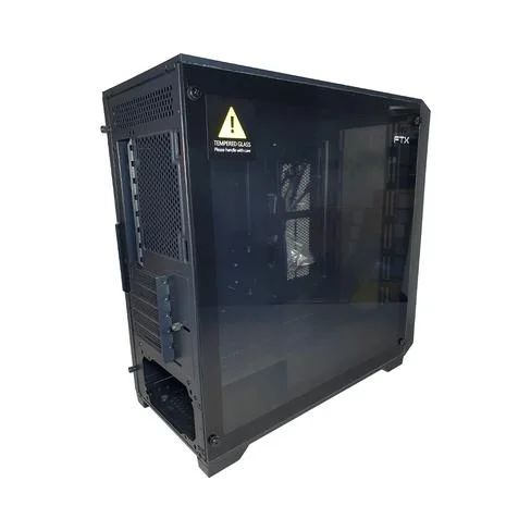 GABINETE GAMER FTX-702BK VIDRIO TEMPLADO ATX/MATX/MITX NEGRO