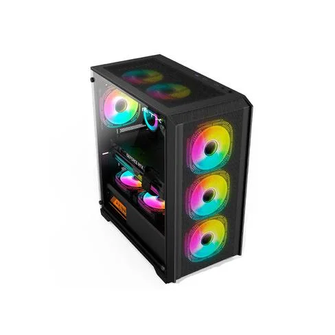 GABINETE GAMER FTX-702BK VIDRIO TEMPLADO ATX/MATX/MITX NEGRO