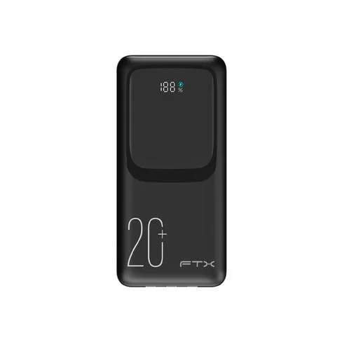 CARGADOR PORTATIL FTX 20000MAH 22.5W PB-20LCD-BK POWER BANK NEGRO C/CAB INTEGRADO