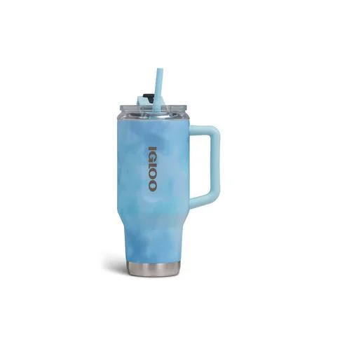 Combo Enamoradísimos SMARTWATCH FTXA10P-SVLB 48MM PLATA/AZUL CLARO + AURI EARPHONE FTX E80-BL BT/MIC/ENC/TOUCH/IPX6 AZUL + VASO TERM IGLOO 950ML MUG ICE DYE C/PAJITA AZUL