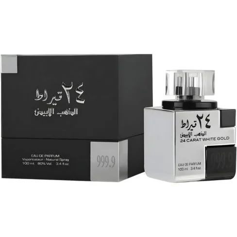 Perfume Lattafa 24 Carat White Gold Eau de Parfum Unisex - 100ML