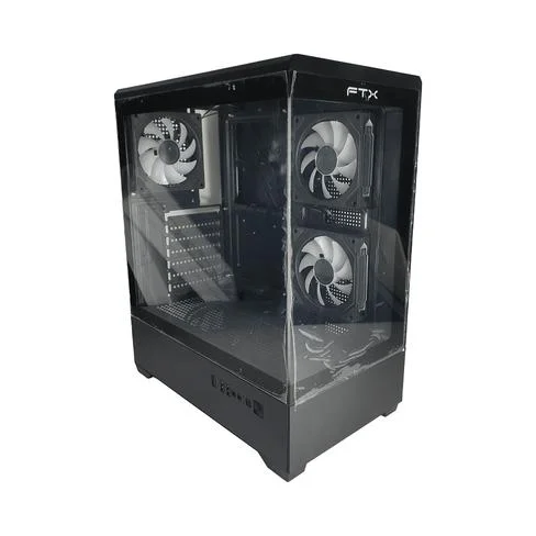 GABINETE GAMER FTX PCC-G9BK VIDRIO TEMP 3 FAN ATX/MATX/ITX