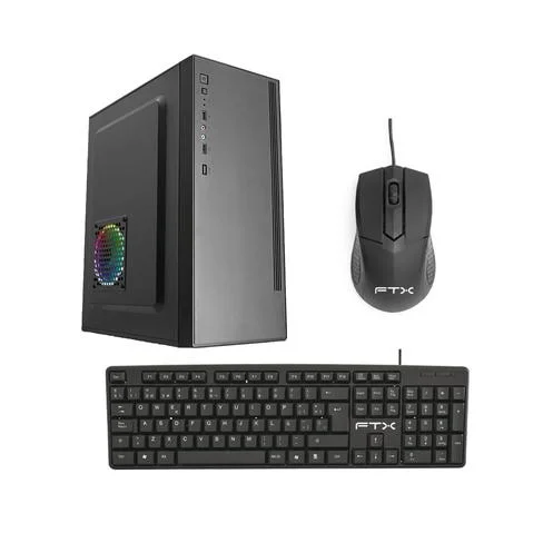 GABINETE KIT FTX PCC-5W3SK C/FUENTE 500W MOUSE+TECL/ESP ATX/MATX/ITX