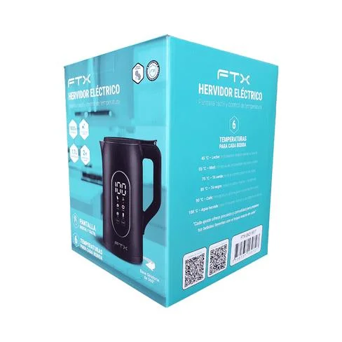 HERVIDORA ELECTRICA FTX 1.7L 1800W 220V TOUCH ACERO INOXIDABLE EK2-1817