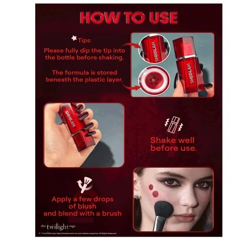 Rubor Líquido Hidratante Sheglam The Twilight Saga X Forbidden Love Liquid Blush - 5.2ml