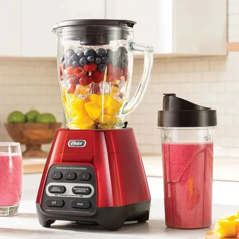 Licuadora Oster BLSTPYG1310RBG-053 programas automáticos 1000w + Vaso Blend-N-Go
