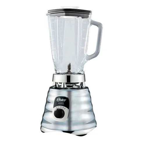 Licuadora clásica Oster cromada con perilla ergonómica de 3 velocidades BLST4655-053-2 - Plata