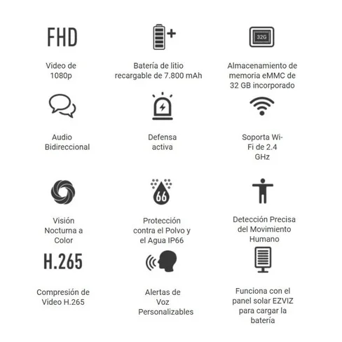 Cámara de Seguridad WiFi EZVIZ BC1C 2K+ (4MP) para Exterior
