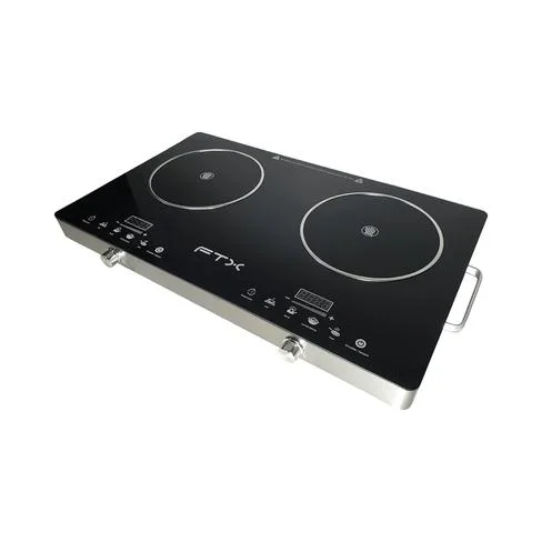 PLACA DE COCINA VITROCERAMICA FTX 7000W 220V DIGITAL/ 2 HORNALLAS NEGRO C/SELECTOR FEC-2H