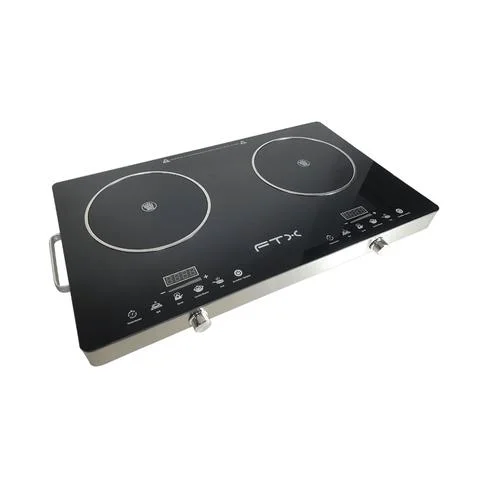 PLACA DE COCINA VITROCERAMICA FTX 7000W 220V DIGITAL/ 2 HORNALLAS NEGRO C/SELECTOR FEC-2H