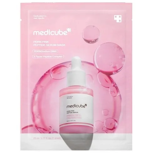 MÁSCARA FACIAL MEDICUBE PDRN PINK PEPTIDE SERUM MASK 6 UNIDADES