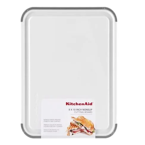 Tabla de Corte Clásica Antideslizante KitchenAid KEG701NOSMGA de Polipropileno 25 x 20 cm – Blanco