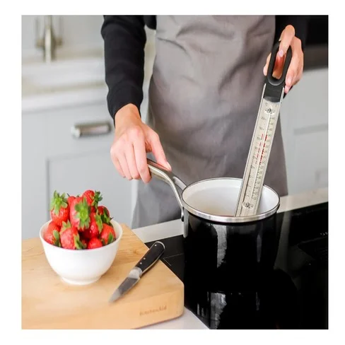 Termómetro Curvo para Dulces y Frituras KitchenAid KQ907G de Acero Inoxidable