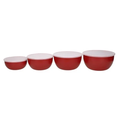 Kit de 4 Tazones de Preparación con Tapa KitchenAid KQG176OSERE Rojo Imperial