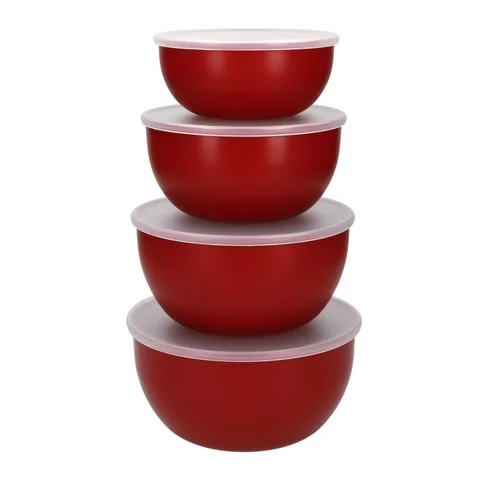 Kit de 4 Tazones de Preparación con Tapa KitchenAid KQG176OSERE Rojo Imperial