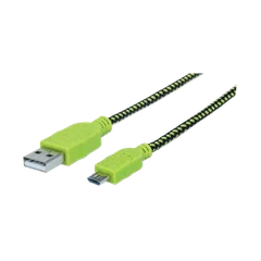 CABLE USB-A/USB MIC-B 352772 1MT VERDE/NEGRO