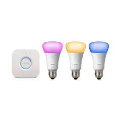  IOT PHILIPS KIT 3 FOCO COLOR + BRIGDE HUE 220V 9W A60 E27