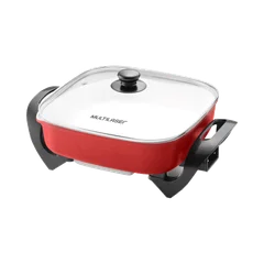 OLLA ELECTRICA CUADRADA MULTILASER CE113 1200W 220V CERAMICO ROJO