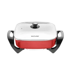 OLLA ELECTRICA CUADRADA MULTILASER CE113 1200W 220V CERAMICO ROJO