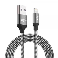 Cable ELG Blindado Inox USB a Lightning - 1 metro