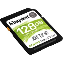 Tarjeta SD Kingston de 128GB SDXC Canvas Select Plus 100MB/s de lectura UHS-I U1 (SDS2/128GB)