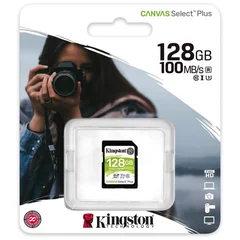 Tarjeta SD Kingston de 128GB SDXC Canvas Select Plus 100MB/s de lectura UHS-I U1 (SDS2/128GB)