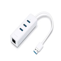 Adaptador TP-LINK USB 2 en 1 con Hub de 3 Puertos USB 3.0 y Adaptador Ethernet Gigabit UE330