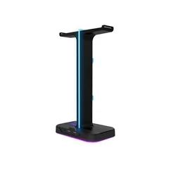 SOPORTE P/AURICULAR GAMER XTECH XTH-690 YUREI RGB/2USB/NEGRO