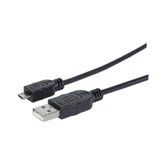 CABLE USB-A/MICRO-B 307161 1M A MACHO/ B MACHO 480 MBPS NEGRO BOLSA