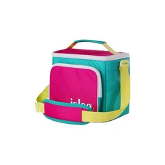 BOLSA TERMICA IGLOO 9 LATAS RETRO SQUARE LUNCH VERDE/ROSA 65479