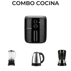 ¡COMBO EQUIPA TU COCINA! JARRA ELECTRICA + CAFETERA + FREIDORA SIN ACEITE + LICUADORA