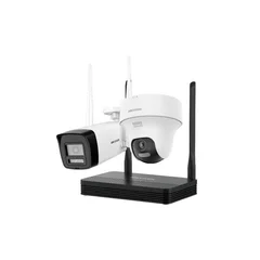 CAMARAS IOT + NVR HIKVISION 4CH + 2CAM C/IR MICROFONO/PARLANTE/WIFI DS-J142I/NKS422W02H